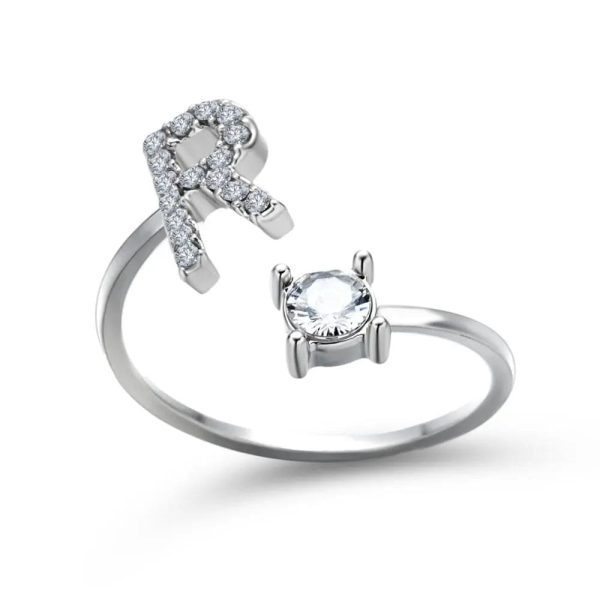 Adjustable Initial Ring - Letters A-Z - Image 77