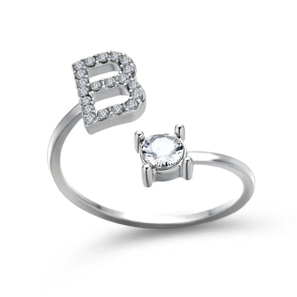 Adjustable Initial Ring - Letters A-Z - Image 28
