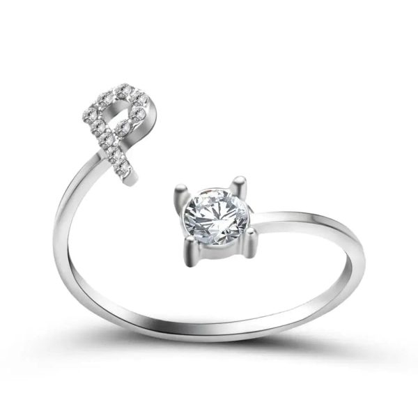 Adjustable Initial Ring - Letters A-Z - Image 11