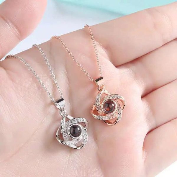 Custom Diamond Zircon Charmed Hidden Photo Necklace - Image 4