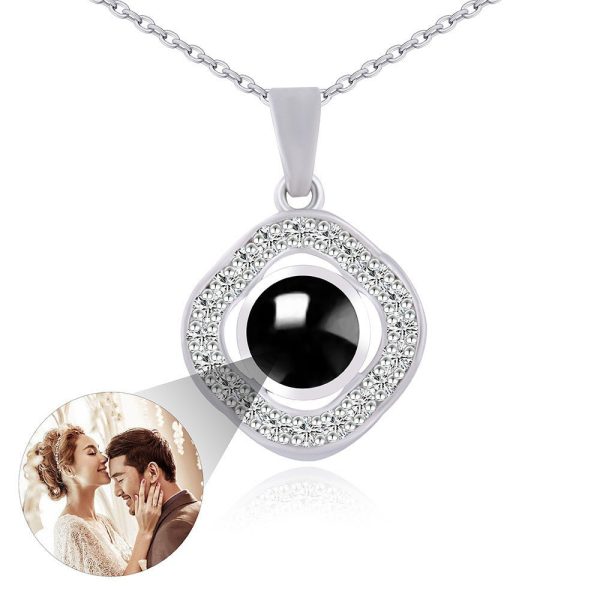Custom Hidden Photo Projection Black Onyx Necklace - Image 3