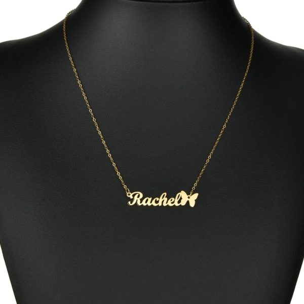Custom Name and Butterly Necklace - Image 3
