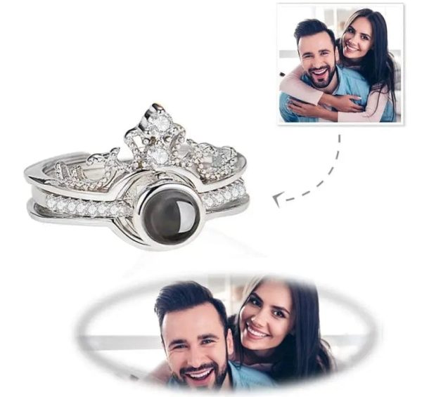 Custom Photo Projection Crown Ring - Image 3