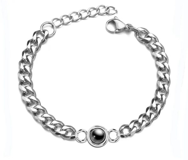 Custom Photo Projection Thick Chain Bracelet - Image 3