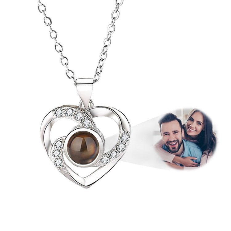 Custom Photo Projection Viking Heart Necklace - Image 4