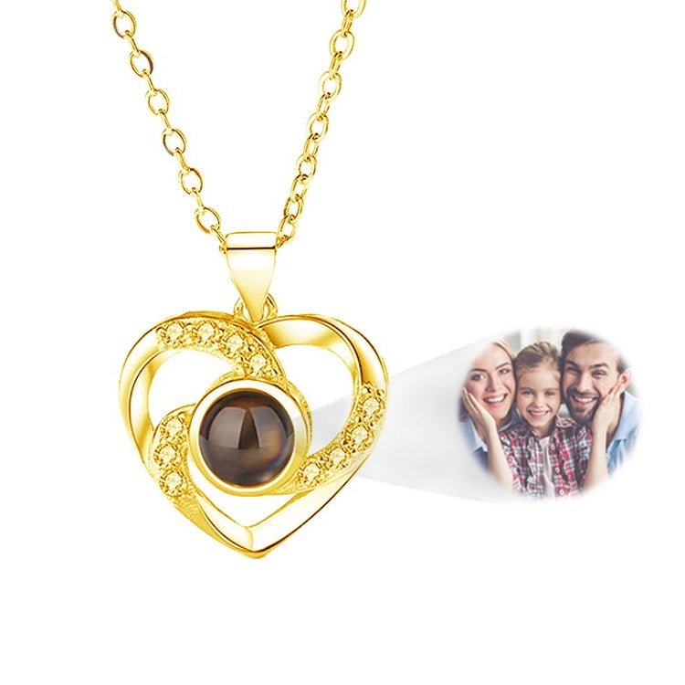 Custom Photo Projection Viking Heart Necklace - Image 2