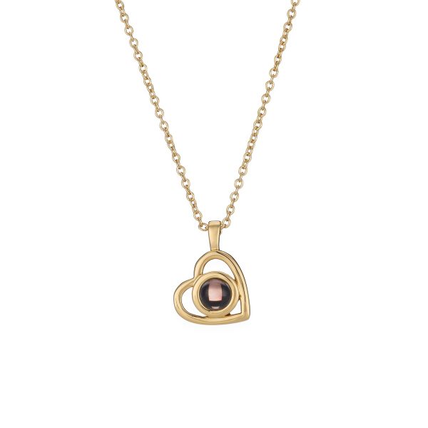 Personalized Heart Photo Necklace - Image 3